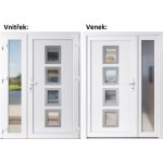 Soft Dvoukřídlé vchodové dveře pravé 010 Inox+Sklo Nisip Bílá - Bílá 150 x 200 cm – Hledejceny.cz