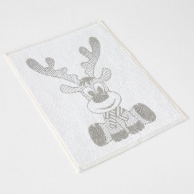 Veba ZARA Ručník Vánoční sob šedá 75 x 150 cm – Sleviste.cz