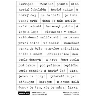 PAPERO AMO ♥ Samolepky - TEPLO DOMOVA / Fráze – Hledejceny.cz