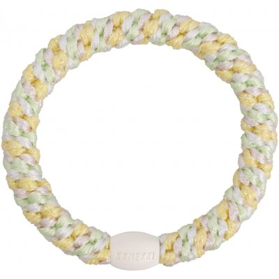 KKNEKKI Gumička do vlasů Kknekki Mix Mint Light Yellow Glitter, žlutá barva, textil – Hledejceny.cz
