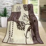 Bellatex deka Karmela Plus ZAHRADNÍ KVĚTY béžovo-hnědá 150x200 – Sleviste.cz