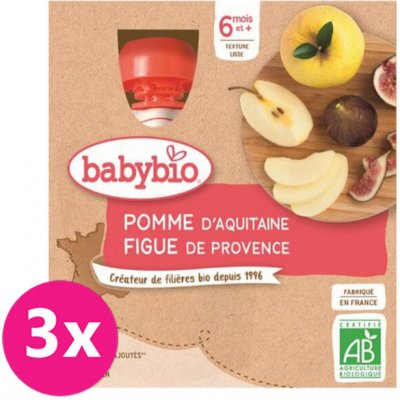 Babybio Jablko fík 4 x 90 g – Zboží Mobilmania