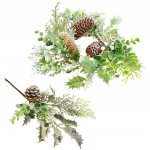 DOMMIO Vánoční věnec + zelená větvička s jinovatkou 28/33 cm – Hledejceny.cz