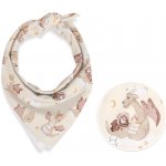 Biante dětský bavlněný šátek Sandra SA-467 Dráčci na žlutobéžovém – Zboží Dáma