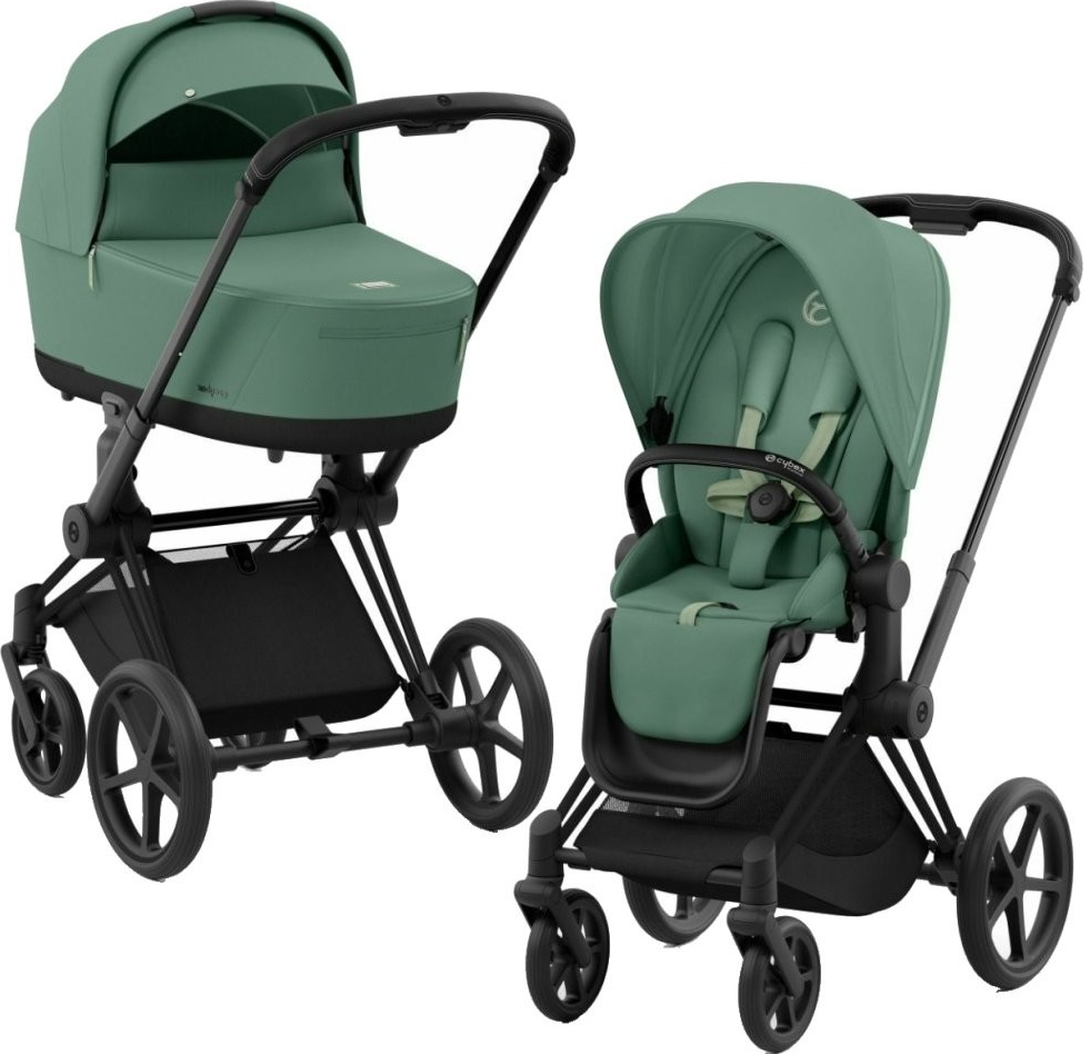 CYBEX Rám Priam 4.0 + Seat Pack + Lux Carry Cot 2024 Leaf Green
