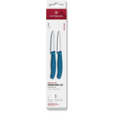 VICTORINOX Swiss Classic paring knife set 2 ks 8cm straight/wavy pointed tip blue box – Hledejceny.cz