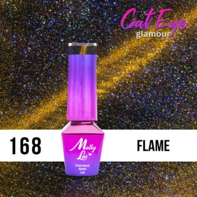 Molly Lac gel lak 168 Cat Eye Glamour Flame Mix farieb 5 ml