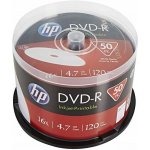 HP DVD-R 4,7GB 16x, printable, cakebox, 50ks (DME00025WIP-3) – Zboží Živě