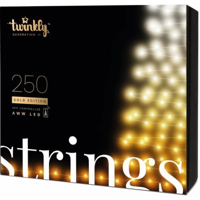 Twinkly Strings Multi-Color chytré žárovky na stromeček 250 Ks 20m černý kabel – Zboží Dáma