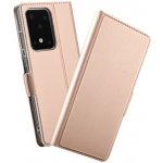 Pouzdro Stand PU kožené Samsung Galaxy S20 Ultra - růžovozlaté