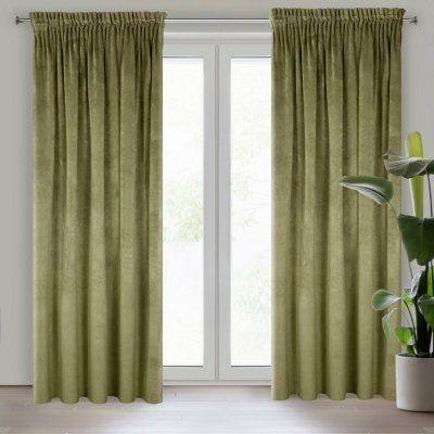 EUROFIRANY ZATEMŇOVACÍ ZÁVĚS NA PÁSCE VILLA 140X270 CM OLIVOVÁ – Hledejceny.cz