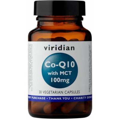 Viridian Co-enzym Q10 with MCT 30 mg 60 kapslí