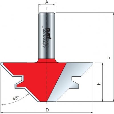 Stopková fréza tvarová na dřevo FREUD 99-03512 D=55 A=12 – Zboží Dáma