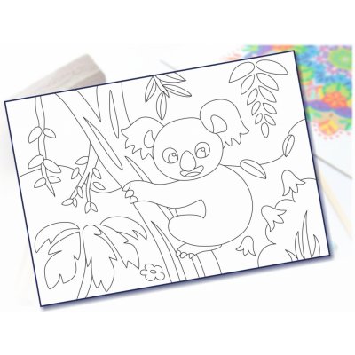 Radost v písku Šablona na pískování koala na stromě A4 210 x 297 mm – Zboží Dáma