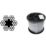 Lano ocelové 6x7M-FC, 1,5mm, Zn, cívka 400m – Zboží Mobilmania