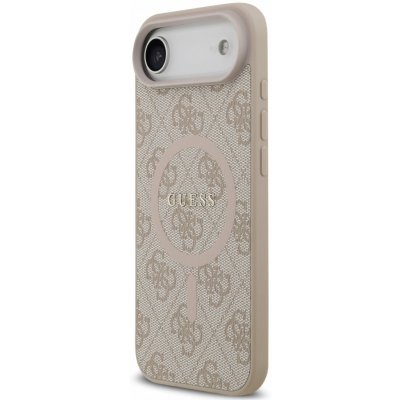 Guess PU Leather 4G Colored Ring MagSafe Zadní Kryt pro iPhone Air Pink – Zboží Mobilmania
