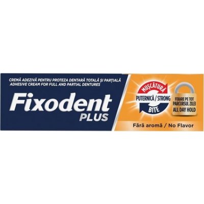 Fixodent Plus Mořidlo Imbatable Adhezivní krém na zubní protézy a částečné zubní protézy 40 g – Hledejceny.cz