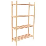 Rojaplast regál dřevěný 4 police 75 × 30 × 120 cm – Zboží Mobilmania