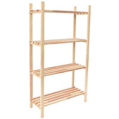 Rojaplast regál dřevěný 4 police 75 × 30 × 120 cm – Zboží Mobilmania