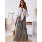 Fashionweek dlouhá maxi letní sukně ze vzdušného materiálu MF266 khaki – Zbozi.Blesk.cz