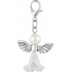 Přívěsek na klíče anděl strážný s perlou na karabince – Sleviste.cz