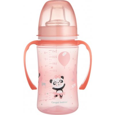 Canpol babies hrníček tréninkový se širokým hrdlem Sweet Fun Zajíc růžový 240 ml – Zboží Dáma