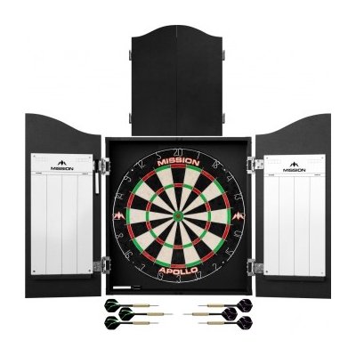 Mission Home Darts Centre - Kabinet s terčem a šipkami - Plain Black – Zboží Dáma