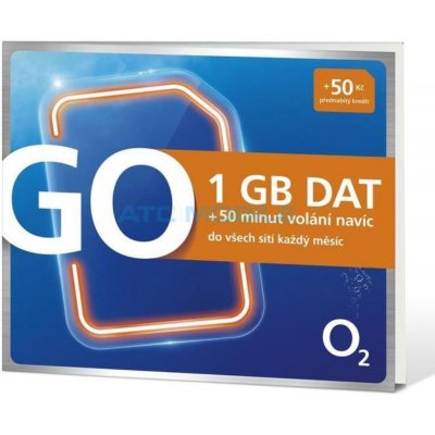 SIM karta O2 1GB dat + 50Kč kredit – Zboží Živě