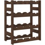 vidaXL Stojan na víno na 16 lahví Hnědý masiv borovice – Zboží Dáma vidaXL Stojan na víno na 16 lahví Hnědý masiv borovice – Zboží Dáma