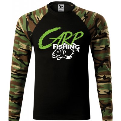 Pánské tričko pro rybáře CARP fishing hnědá camouflage – Zboží Mobilmania