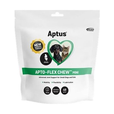 Aptus Apto-Flex chew Mini 40 tbl Pro podporu kloubů malých psů a koček 200 ml
