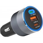 Forcell F-Energy ALU 2x USB-C & USB-A 65W Nabíječka do auta - šedá – Zboží Živě