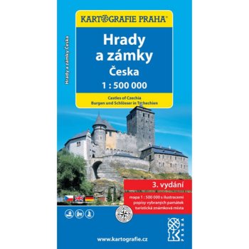 Mapa Hrady a zámky České republiky 1:500 t. 2015