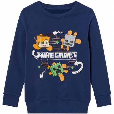 Minecraft chlapecká mikina modrá – Zboží Dáma