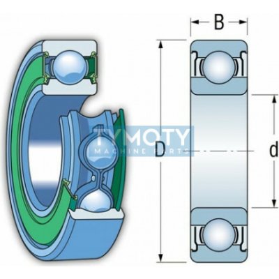 EZO S 696A-2RS (W 619/6A-2Z) nerezové kuličkové ložisko | Zboží Auto