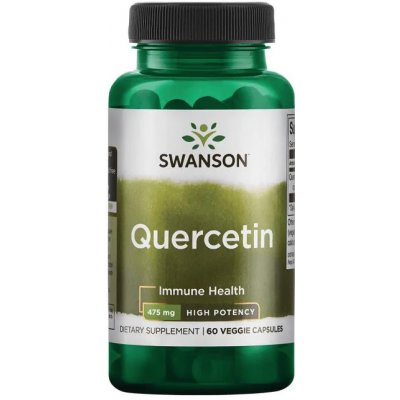 Swanson Quercetin Vysoce účinný 475 mg 60 rostlinných kapslí