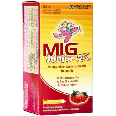 MIG Junior 2% perorální suspenze pro děti 100 ml – Hledejceny.cz