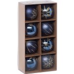 Atmosphera Sada vánočních koulí se zlatým zdobením 8 cm – Zboží Dáma