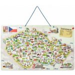 Woodyland magnetická mapa ČR s obrázky a společenská hra 3 v 1 – Zboží Mobilmania