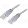 síťový kabel Gembird PP12-2M Patch, U/UTP, 5e, lanko, CCA, PVC, 2m, šedý
