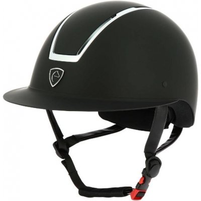 EQUITHEME Bezpečnostní helma Glin Mat black matt silver – Sleviste.cz