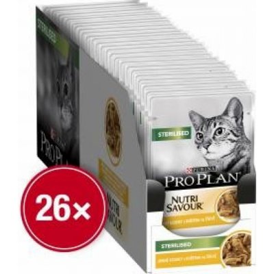 Pro Plan Cat STERILISED MAINTENANCE Kuře 26 x 85 g – Zbozi.Blesk.cz