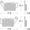 Moto brzdový kotouč Brzdové destičky Brembo zadní BMW F 650 GS, Dakar (01-07) rok 00-07