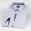 Pánská Košile AMJ pánská bavlněná košile dlouhý rukáv vzorovaná modro-bílá VDBR1293
