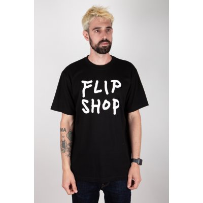 Pánské triko FLIPSHOP BIG Front Logo black černá