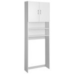 Aqualine SIMPLEX ECO skříňka za pračku 63x25x190cm, bílá – Sleviste.cz