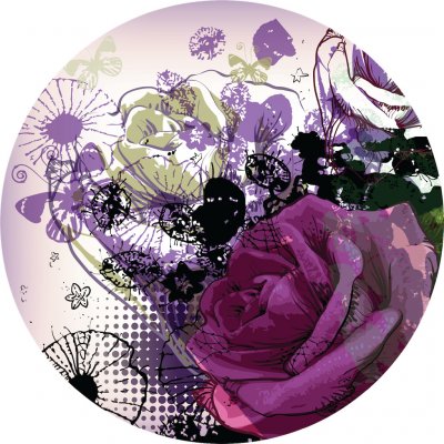 CR3221 Samolepicí fototapeta Flower Collage rozměry 70 x 70 cm – Zboží Mobilmania