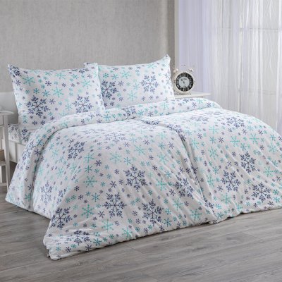 decoDoma povlečení z mikroplyše VLOČKY 140x200 70x90 – Zboží Dáma