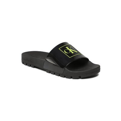 Calvin Klein Jeans Truck Slide Monogram Rubber Nazouváky YM0YM00591 Black Safety Yellow – Hledejceny.cz