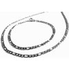 Steel Jewelry set řetízek a náramek jemný z chirurgické oceli SET150403